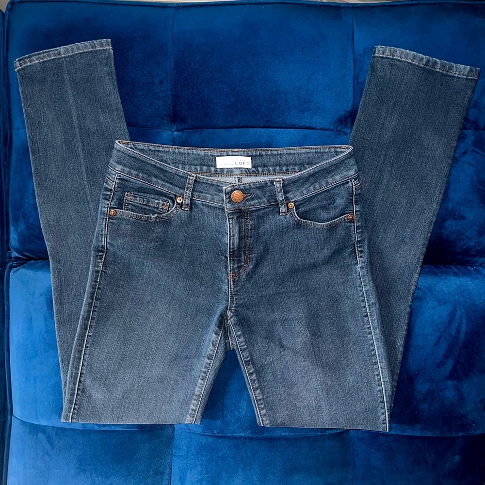 LOFT Dark Blue Straight Leg Jeans Size 27/4